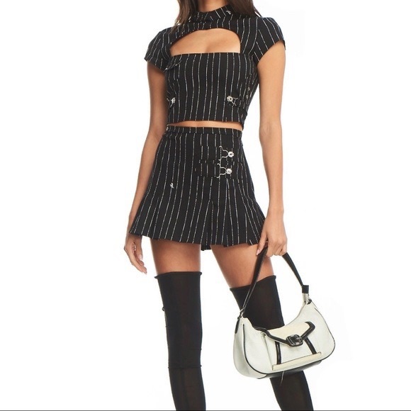 I.AM.GIA Heather Skirt in Black Pinstripe